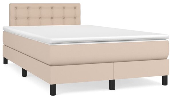 Box spring postel s matrací cappuccino 120x190 cm umělá kůže 3269824