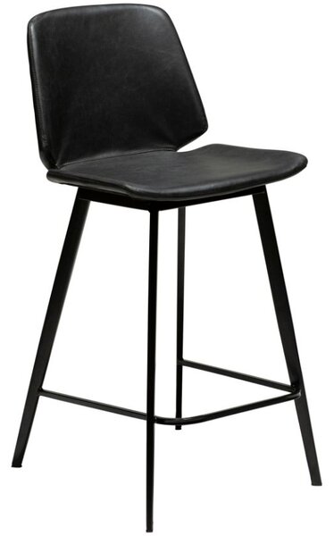 ​​​​​Dan-Form Černá koženková barová židle DAN-FORM Swing 65 cm
