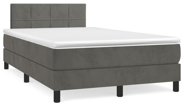 Box spring postel s matrací tmavě šedý 120x190 cm samet 3269838