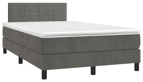 Box spring postel s matrací tmavě šedý 120x190 cm samet 3269838