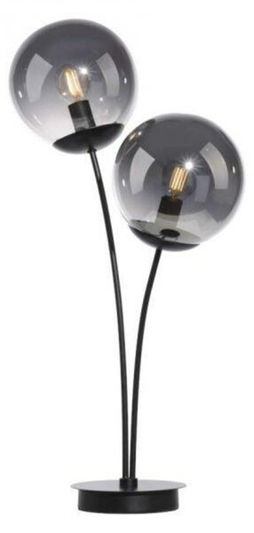 LEUCHTEN DIREKT is JUST LIGHT stolní lampa, černá, jednoduchá, šňůrový vypínač, 2 ramenná
