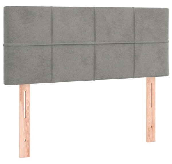 Box spring postel s matrací světle šedá 120x190 cm samet 3269837