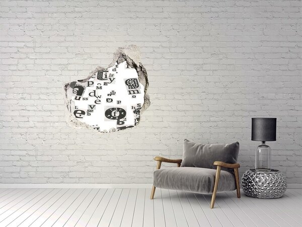Fototapeta díra na zeď Písmena z novin nd-p-39907961