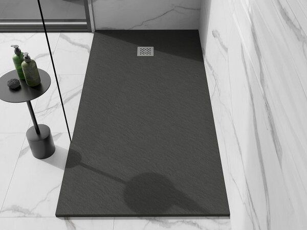 Mexen Stone+ kompozitní obdélníková sprchová vanička 200 x 80 cm, antracit - 44718020