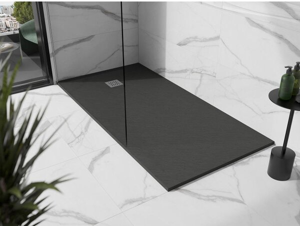 Mexen Stone+ kompozitní obdélníková sprchová vanička 200 x 80 cm, antracit - 44718020
