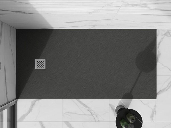 Mexen Stone+ kompozitní obdélníková sprchová vanička 200 x 80 cm, antracit - 44718020