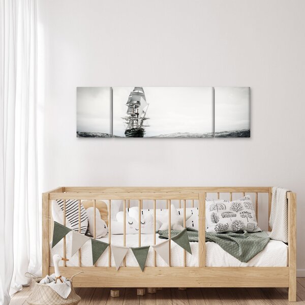 Obraz - Loď plující po oceánu (170x50 cm)