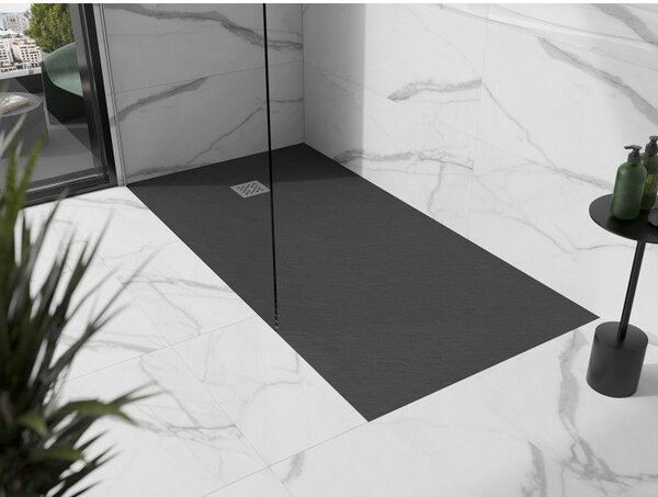 Mexen Stone+ kompozitní obdélníková sprchová vanička 200 x 80 cm, antracit - 44718020