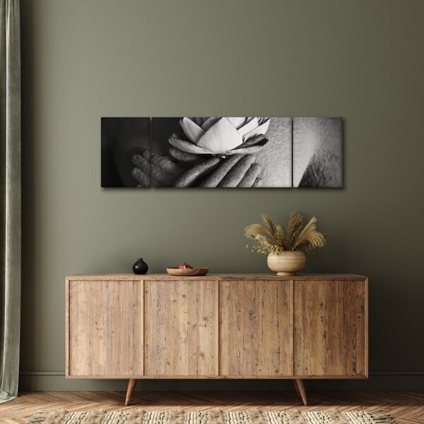Obraz - Lotos v rukou Buddhy (170x50 cm)