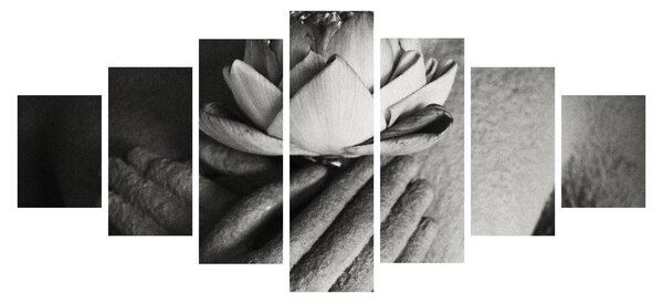Obraz - Lotos v rukou Buddhy (210x100 cm)