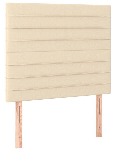 Box spring postel s matrací krémová 120x190 cm textil 3269893
