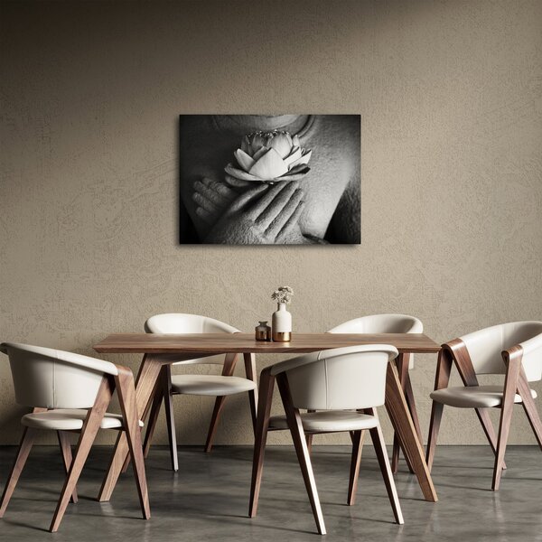 Obraz - Lotos v rukou Buddhy (70x50 cm)