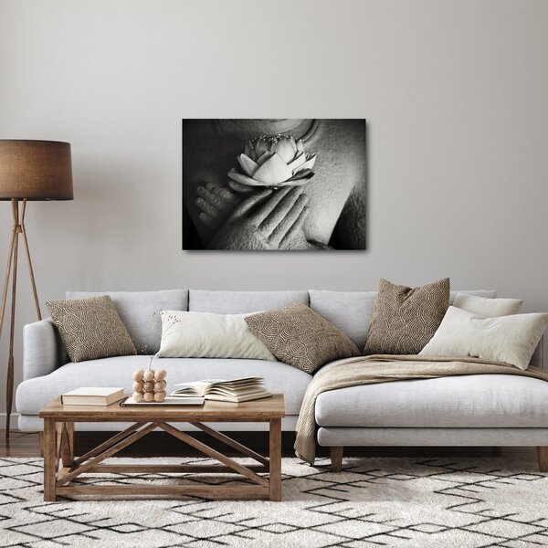 Obraz - Lotos v rukou Buddhy (70x50 cm)
