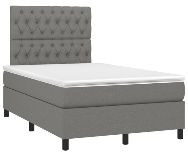 Box spring postel s matrací tmavě šedá 120x190 cm textil 3269903