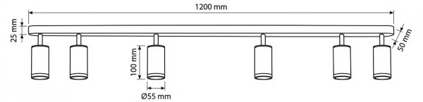 Brilagi - Koupelnové bodové svítidlo SELE 6xGU10/30W/230V IP44 bílá
