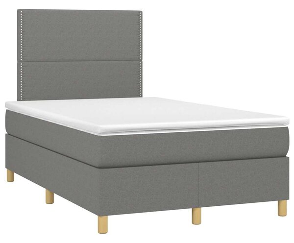 Box spring postel s matrací tmavě šedá 120x190 cm textil 3269924