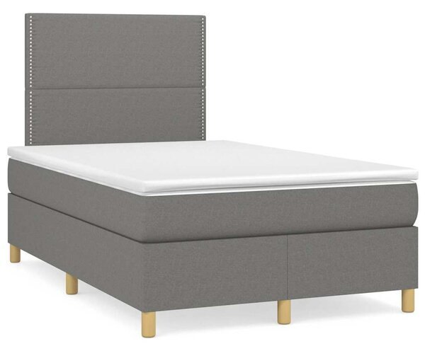 Box spring postel s matrací tmavě šedá 120x190 cm textil 3269924