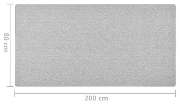 Běhoun světle šedý 80 x 200 cm 326994