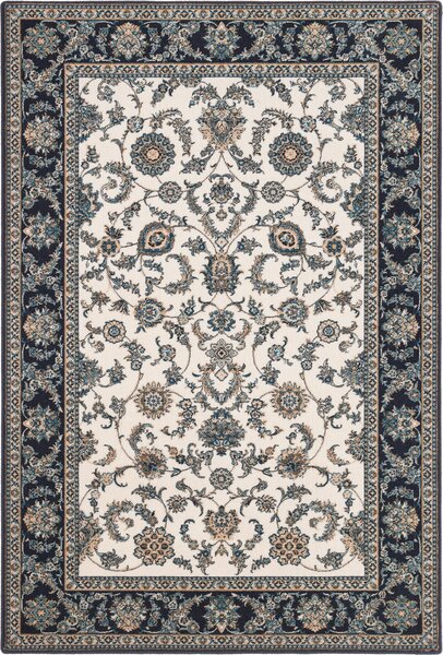 Kusový koberec vlněný Agnella Isfahan Anafi Granat Béžový Modrý Rozměr: 100x180 cm
