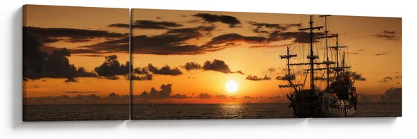 Obraz - Pirátská loď (170x50 cm)