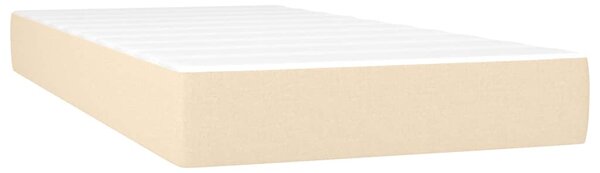 Box spring postel s matrací krémová 120x190 cm textil 3269942