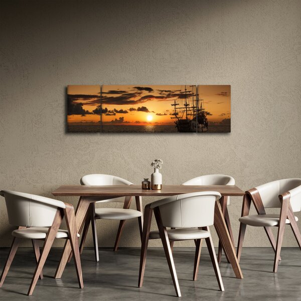 Obraz - Pirátská loď (170x50 cm)