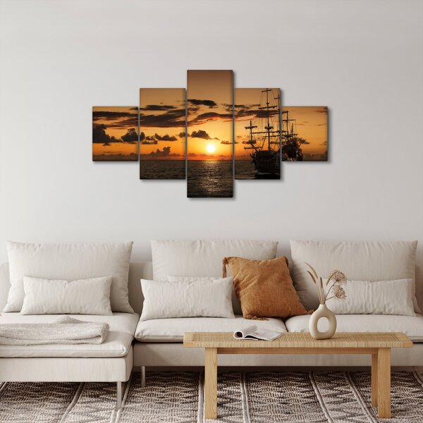 Obraz - Pirátská loď (125x70 cm)