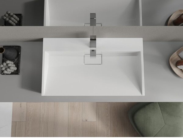 Mexen Ava umyvadlo na desku z konglomerátu 1/O 80 x 46 cm, bílá - 23018001