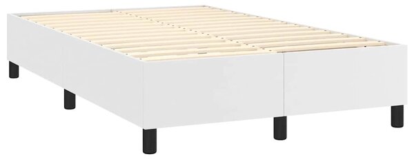 Box spring postel s matrací bílá 120x190 cm umělá kůže 3269978