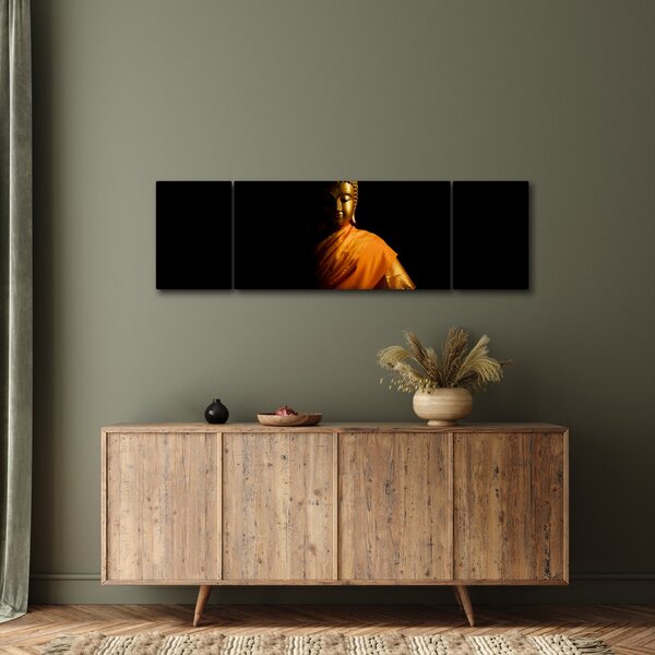 Obraz - Zlatá socha Buddhy (170x50 cm)