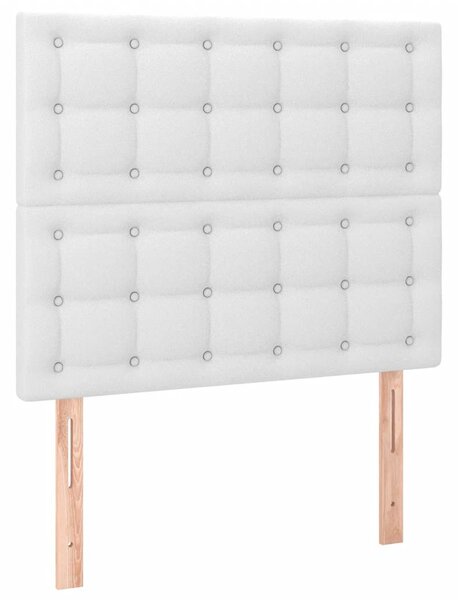 Box spring postel s matrací bílá 120x190 cm umělá kůže 3269978