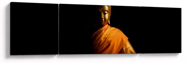 Obraz - Zlatá socha Buddhy (170x50 cm)
