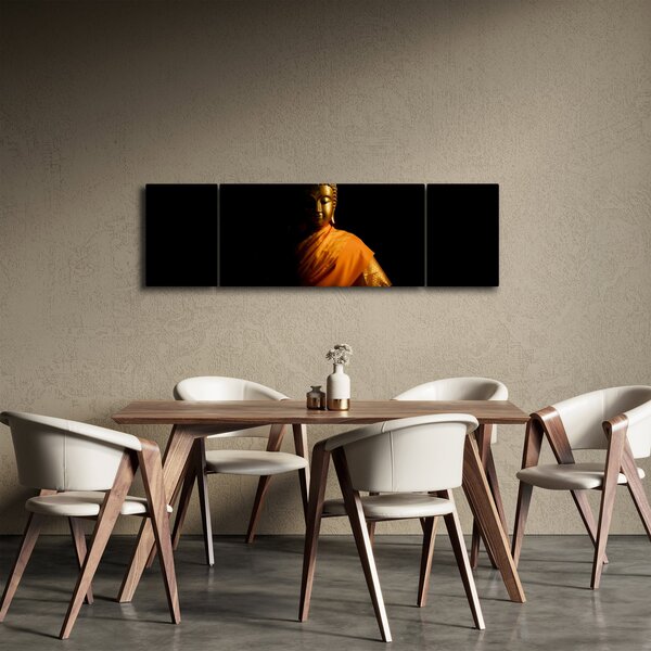 Obraz - Zlatá socha Buddhy (170x50 cm)