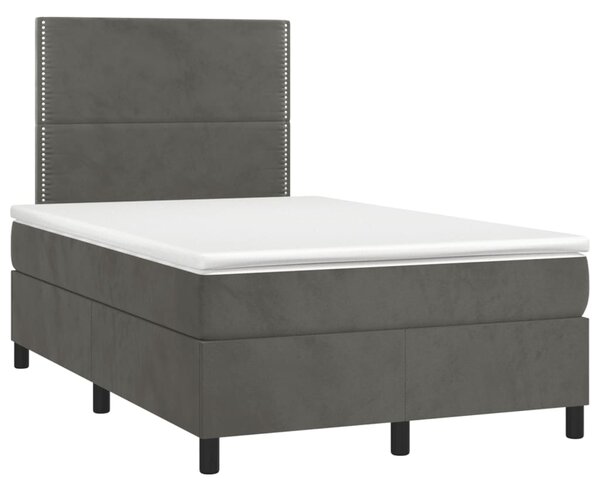 Box spring postel s matrací tmavě šedý 120x190 cm samet 3269990