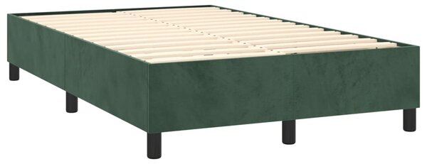 Box spring postel s matrací tmavě zelená 120x190 cm samet 3269998