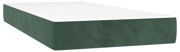 Box spring postel s matrací tmavě zelená 120x190 cm samet 3269998