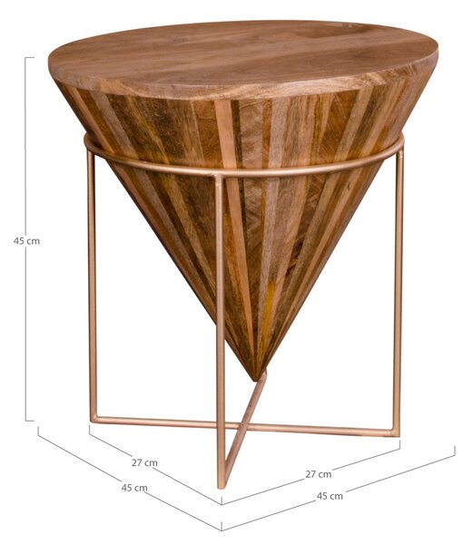 House Nordic Konferenční stolek, přírodní mangové dřevo\nØ45x45 cm (Přírodní)
