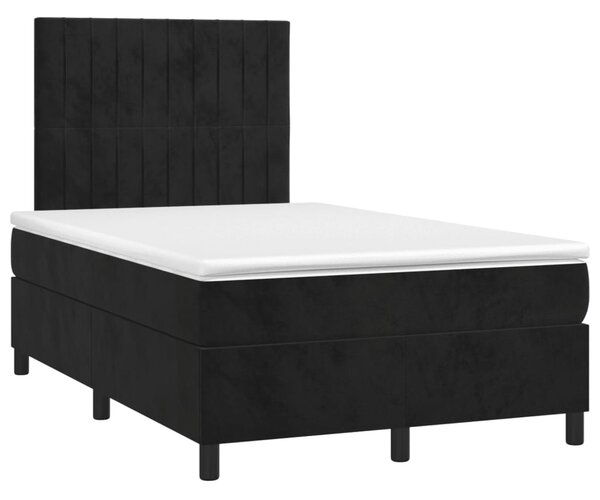 Box spring postel s matrací černá 120 x 190 cm samet 3270009
