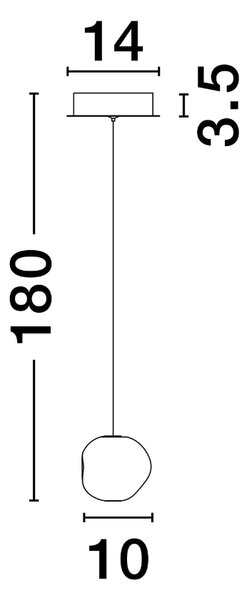 Závěsné LED světlo Nova Luce Ifos 10 cm