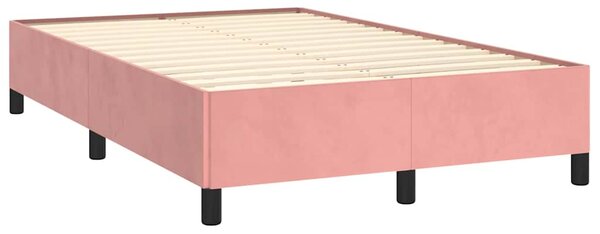 Box spring postel s matrací růžová 120x190 cm samet 3270480
