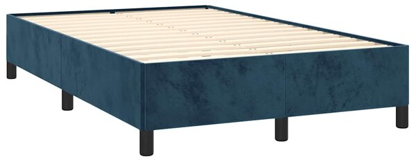 Box spring postel s matrací tmavě modrá 120x190 cm samet 3270023