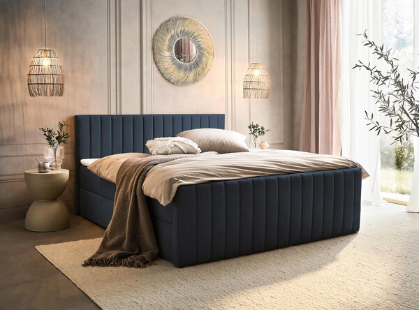 AMERICKÁ POSTEL, 180/200 cm, antracitová Boxxx - Postele s úložným prostorem, Online Only