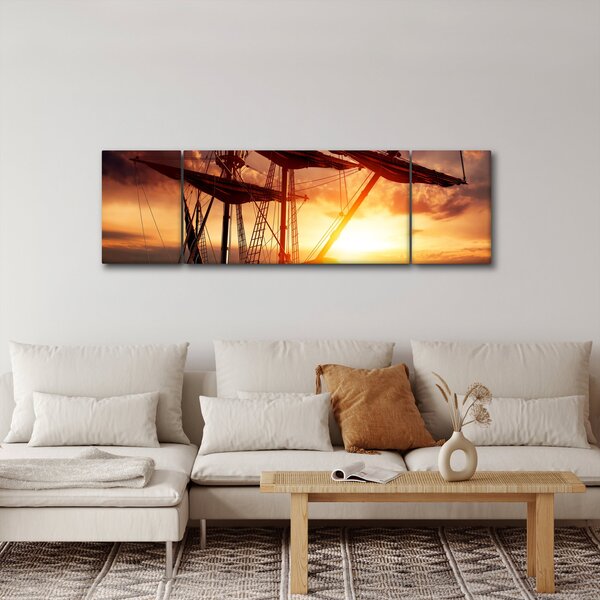 Obraz - Starověká pirátská loď (170x50 cm)