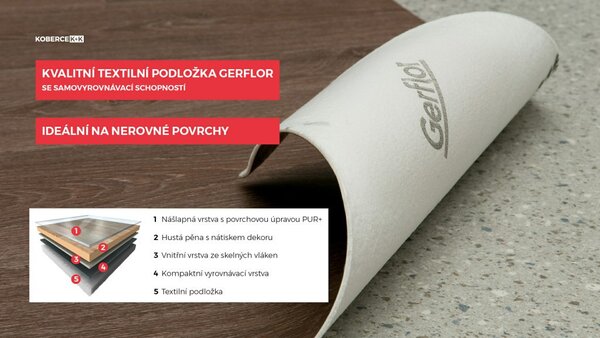 PVC Texline Gerflor Sherwood Brown 2015 - tmavé dřevo 2 m