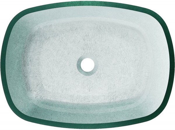 Mexen Araks skleněné umyvadlo na desku 54 x 39 cm, stříbrné - 24155411