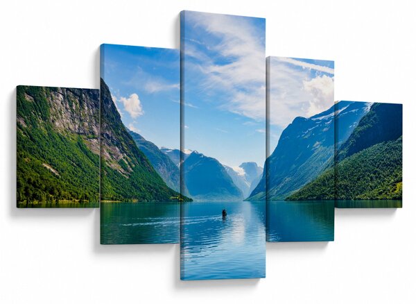 Obraz - Jezero Lovatnet (125x70 cm)