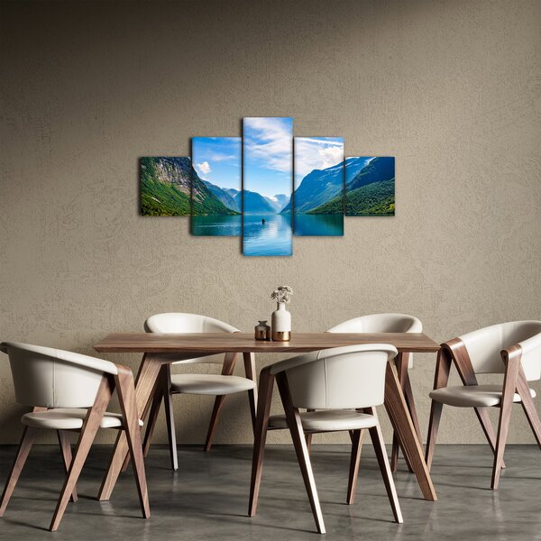 Obraz - Jezero Lovatnet (125x70 cm)