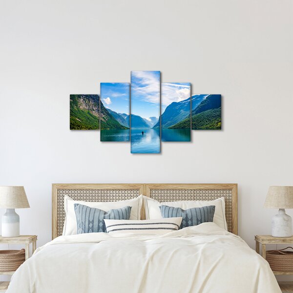 Obraz - Jezero Lovatnet (125x70 cm)