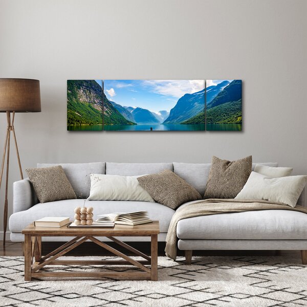 Obraz - Jezero Lovatnet (170x50 cm)