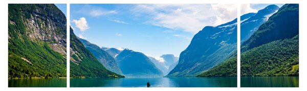 Obraz - Jezero Lovatnet (170x50 cm)